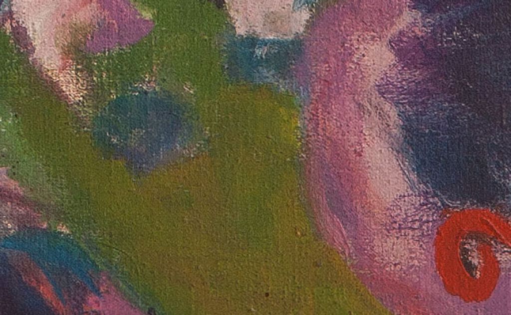 Das Bild zeigt einen Ausschnitt des Gemäldes "Bergbach" von Ernst Ludwig Kirchner. 